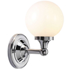 Kinkiet LAMPA ścienna BATH-AUSTEN4-PC Elstead łazienkowa OPRAWA klasyczna szklana IP44 polerowany chrom biała