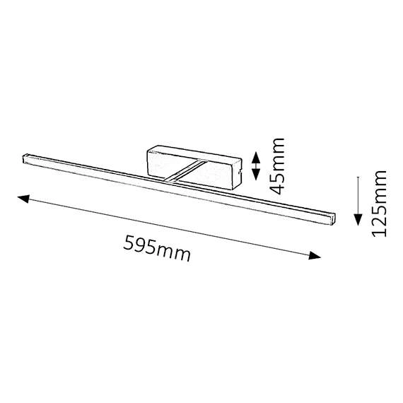 Kinkiet LAMPA ścienna PICTURE SLIM 3910 Rabalux metalowa OPRAWA galeryjka LED 12W 4000K listwa nad obraz chrom