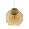 Metalowa lampa wisząca Balmi LE43412 Luces Exclusivas do salonu kula złota bursztynowa