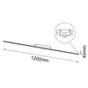 Lampa ścienna Slim 1291 BROSline LED 12W 3000K belka do kuchni biała