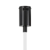 Lampa wisząca wąż ledowy SNAKE MD1021-4 black czarna metal PVC LED 60W 3000K 4M do jadalni