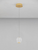 Glamour lampa wisząca LE42690 LED 4,2W kula kryształowa do salonu złota
