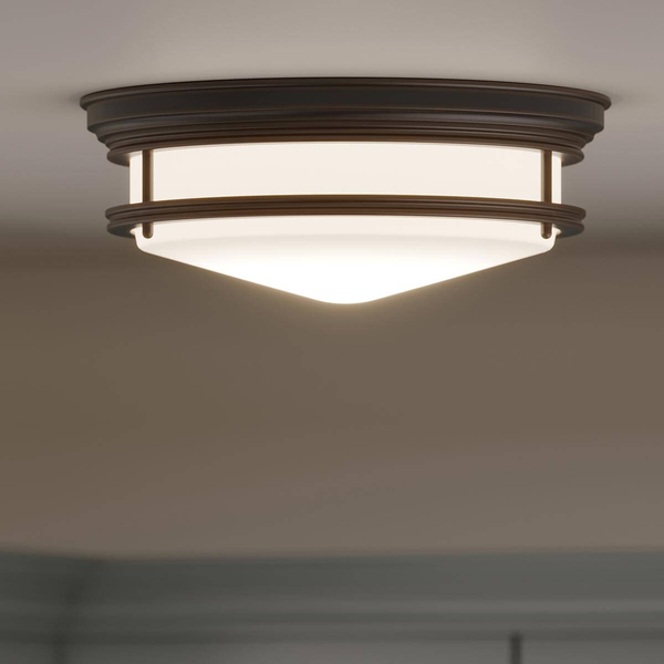 Sufitowa lampa do łazienki Hadley HK-HADLEY-F-OZ Hinkley IP44 brązowy biały