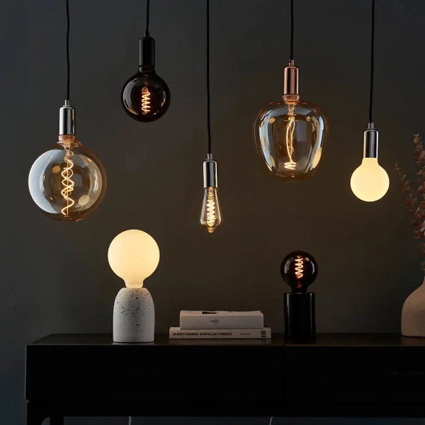 Filamentowa żarówka gruszka E27 98144 LED 4W 2200K bursztynowa