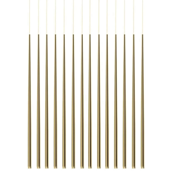 Wisząca lampa Lousie LED 42W metalowa złota do sypialni