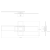 Nowoczesny plafon LUMENZ MS243-BK LED 55W CCT kwadrat czarny srebrny
