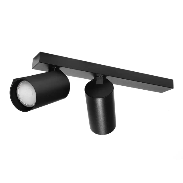 Sufitowa lampa do salonu Bora 1628 listwa z tubkami czarny