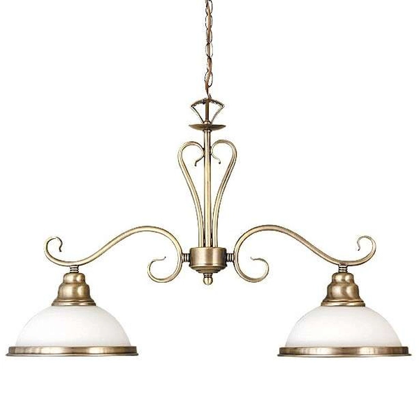 Wisząca LAMPA antyczna ELISETT 2757 Rabalux dekoracyjna OPRAWA metalowy ZWIS na łańcuchu brąz biały