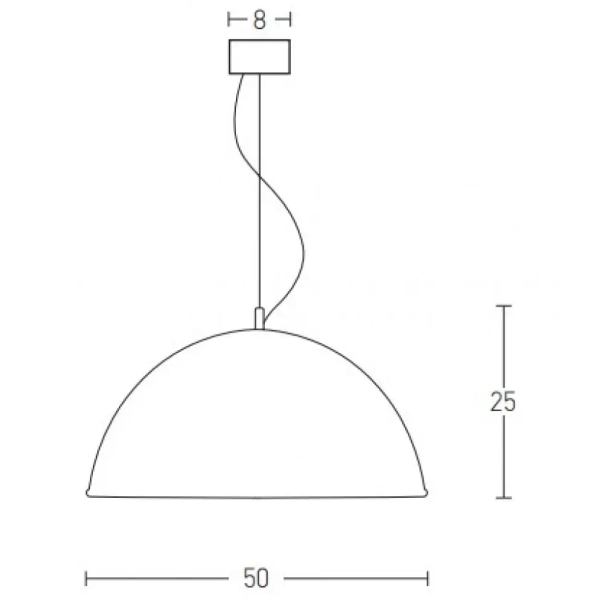 Kopułowa wisząca lampa 22198 metalowa do salonu mosiądz