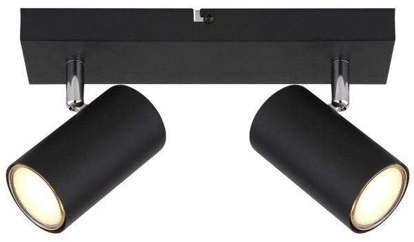 Sufitowa lampa reflektorowa Robby 57911-2B czarna chrom