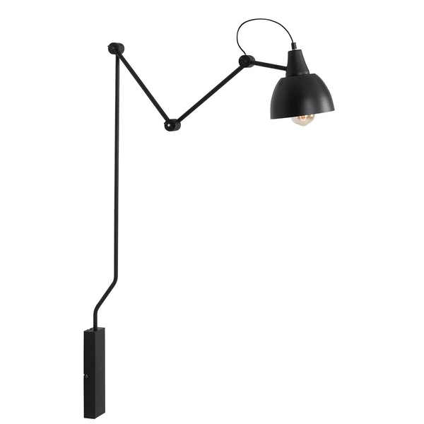 Loftowa lampa ścienna Aida 842C1 Aldex regulowana do przedpokoju czarna