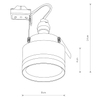 Lampa podtynkowa punktowa Mljet 10493 Nowodvorski tuba okrągła czarna