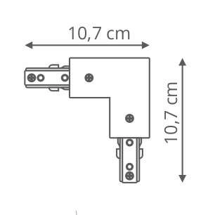 Kątowy zasilający L-łącznik szynoprzewodu LP-552-S-WH Light Prestige do szyny natynkowej 1-fazowej biały