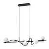 Kulista lampa wisząca Nisyro MD3145-6-EBGN Zumaline alabaster czarny złoty
