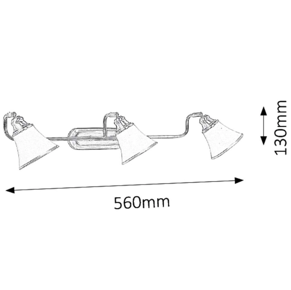 Kinkiet LAMPA ścienna GRANDO 6547 Rabalux angielska OPRAWA metalowa reflektorki okrągłe brąz białe
