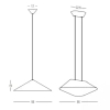 Akustyczna lampa wisząca 23172 LED 8W 3000K regulowana szary brązowy