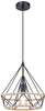 Lampa wisząca Ulleu 69029 druciana do holu czarna brązowa