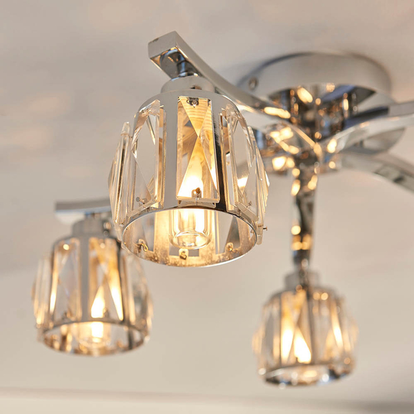 Sufitowa lampa wielopunktowa Ria 96454 IP44 chrom przezroczysty