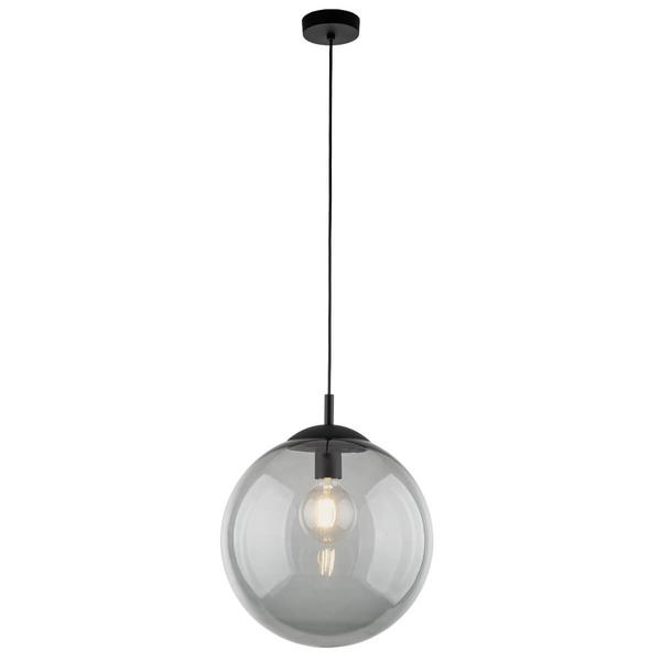 Lampa wisząca nad wyspę Esme 5380 kula metalowa czarna grafitowa