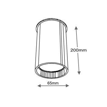 Spot LAMPA sufitowa ARIDA 1110 Shilo natynkowa OPRAWA tuba DOWNLIGHT czarny
