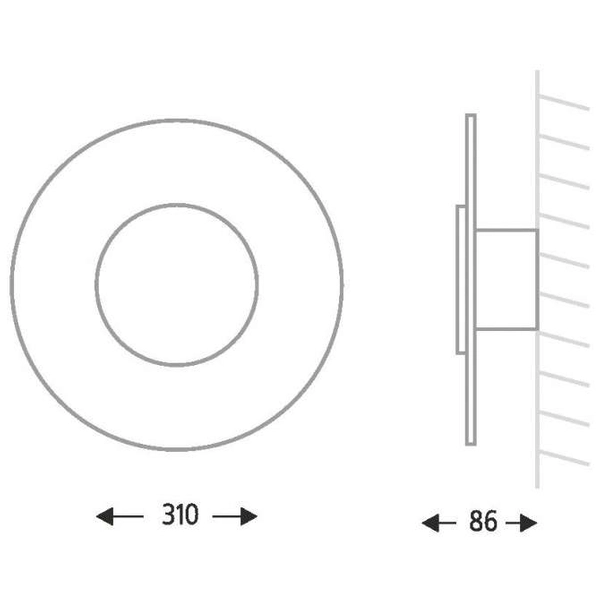 Kinkiet LAMPA ścienna CHITA 4463 Shilo metalowa OPRAWA okrągła LED 34W 4000K czarna