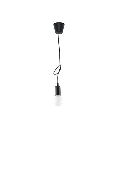 Wisząca LAMPA industrialna SL.0572 OPRAWKA na żarówkę zwis kabel przewód czarna