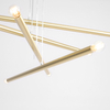 Lampa wisząca Tubo 1072P40 Aldex podłużne zwisy metalowe mosiądz