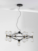 Ściemnialna lampa wisząca BOYA LE42739 LED 54,6W 3200K molekuły czarna