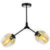 Sufitowa LAMPA loftowa 1962/2 BLACK-21QG Elem modernistyczna OPRAWA szklana chemistry czarna mosiądz