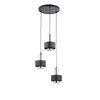 Kaskadowa lampa wisząca Rif 40717 Sigma industrialna czarna srebrna