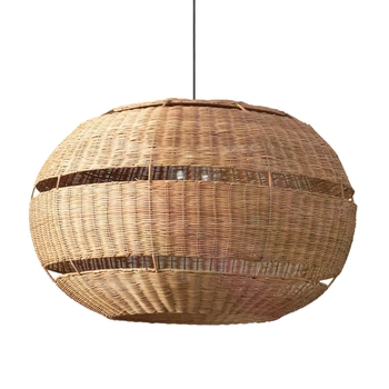 Zewnętrzna lampa wisząca Boho ABR-LW19-BH-E27 Abruzzo IP65 ratan brąz