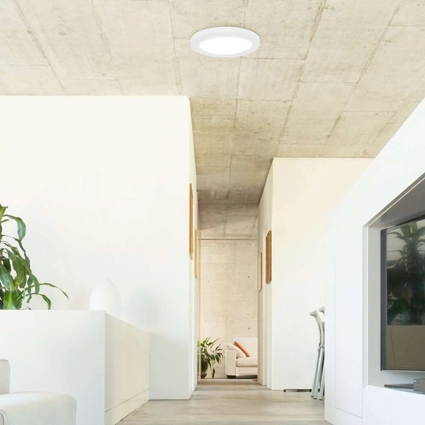 Okrągła LAMPA sufitowa SONNET 1491 Rabalux wpust OPRAWA metalowa plafon salonowy z czujnikiem LED 18W 4000K biały