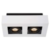 LAMPA sufitowa CASEMIRO IT8001S2-WH/BK Italux natynkowa OPRAWA metalowa SPOT prostokątny biały