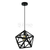 Retro LAMPA wisząca DENMARK 305534 IL MIO metalowa OPRAWA vintage zwis klatka czarna