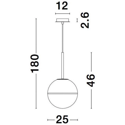 Wisząca LAMPA modernistyczna PEREZ LE41746 Luces Exclusivas szklana OPRAWA ball ZWIS kula biała złota