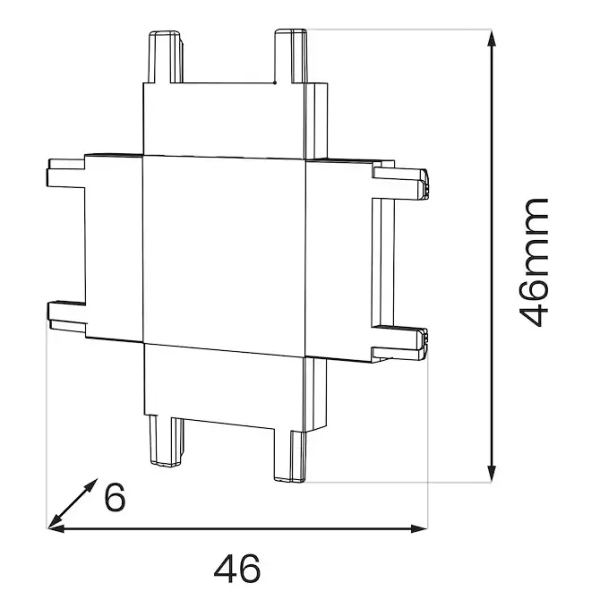 Poczwórny łącznik do szyn magnetycznych Slim Magnetic ML2222  biały