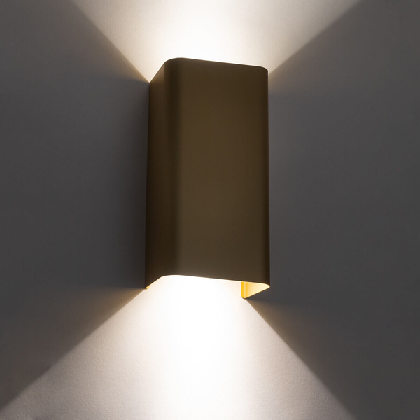Lampa ścienna Bergen 10455 prostokątna do holu złota