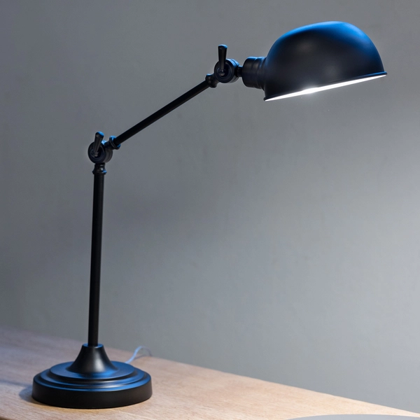 Regulowana lampka stołowa Portland 108584 Markslojd metalowa oprawa czarna