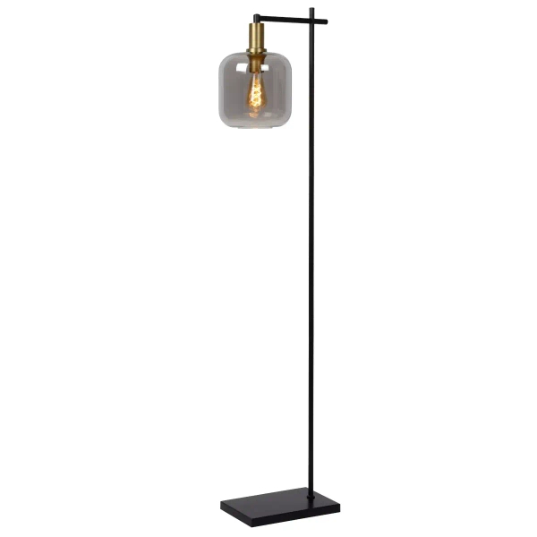 Loftowa lampa podłogowa Joanet 45794/01/65 Lucide czarna przydymiona