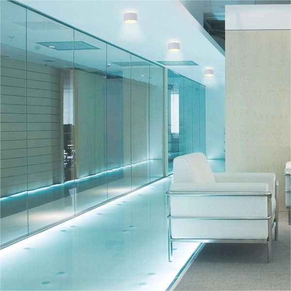 Biurowa LAMPA sufitowa TRIOS 4119423 Nave metalowa OPRAWA plafon LED 12W 3000K + 4000K okrągły biały