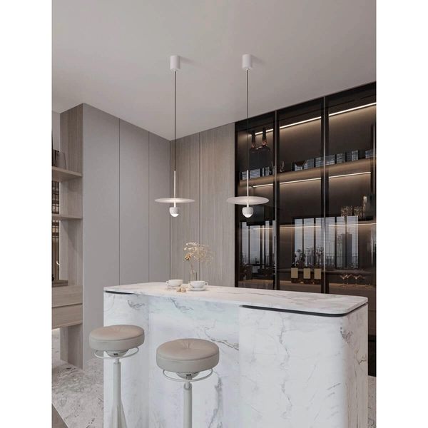 Zwisająca lampa nad stół BAILA LE44534 LED 8W 3000K okrągła biały