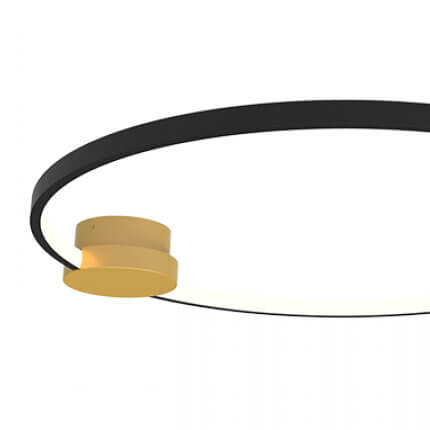 Ledowa lampa ring wisząca 23098 LED 24W 3000K do jadalni czarny