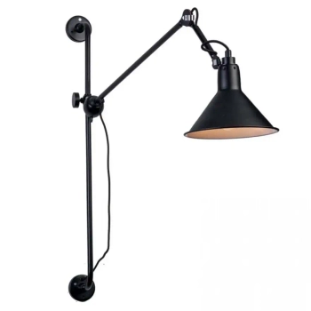 Regulowana ścienna lampa 19218 na wysięgniku do czytania czarny