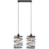 Nowoczesna lampa wisząca 6801/2 ZWIS - 01 sprężyny do holu czarne