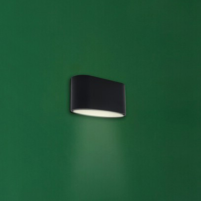 Nowoczesna LAMPA ścienna KAUNAS 7023 Rabalux owalny kinkiet do przedpokoju czarny