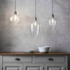 Zwisowa lampa do kuchni L&-1102677 Light& szklana kopuła nikiel