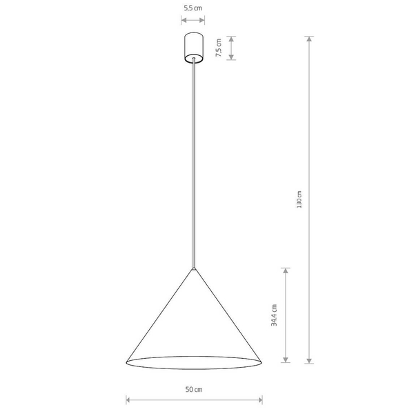 Lampa zwieszana trójkątna ZENITH 11484 do salonu szary błękit