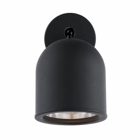 Ścienny kinkiet metalowy SPARK 50940102 Kaspa regulowana tuba czarna