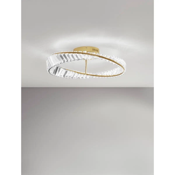 Glamour lampa sufitowa BAUTA LE42911 LED 36W 3500k do salonu złota