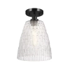 Szklana wisząca lampa Windsor 1xE27 czarna do salonu przezroczysta fasetowana ELS- WINDSOR-P-BLK